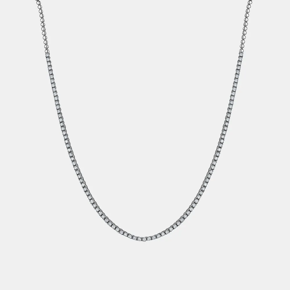 0.03ct Half Way Diamond Tennis Necklace