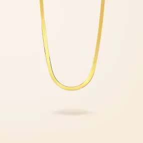 10K Gold Large Herringbone Necklace