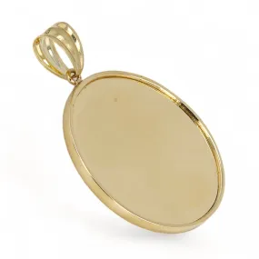 10k yellow gold coin plain memory charm-227185