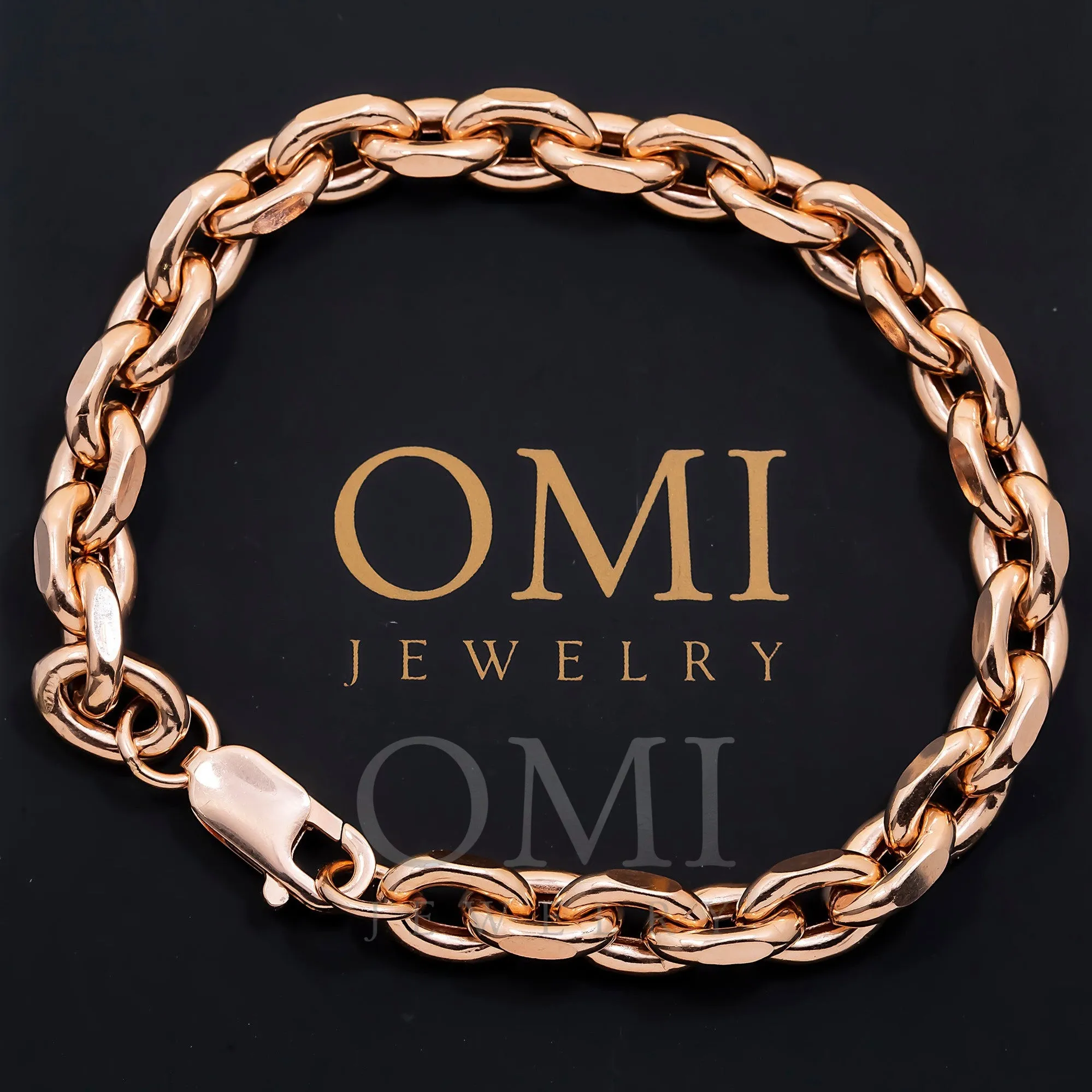 14K GOLD ROLO BELCHER CHAIN BRACELET