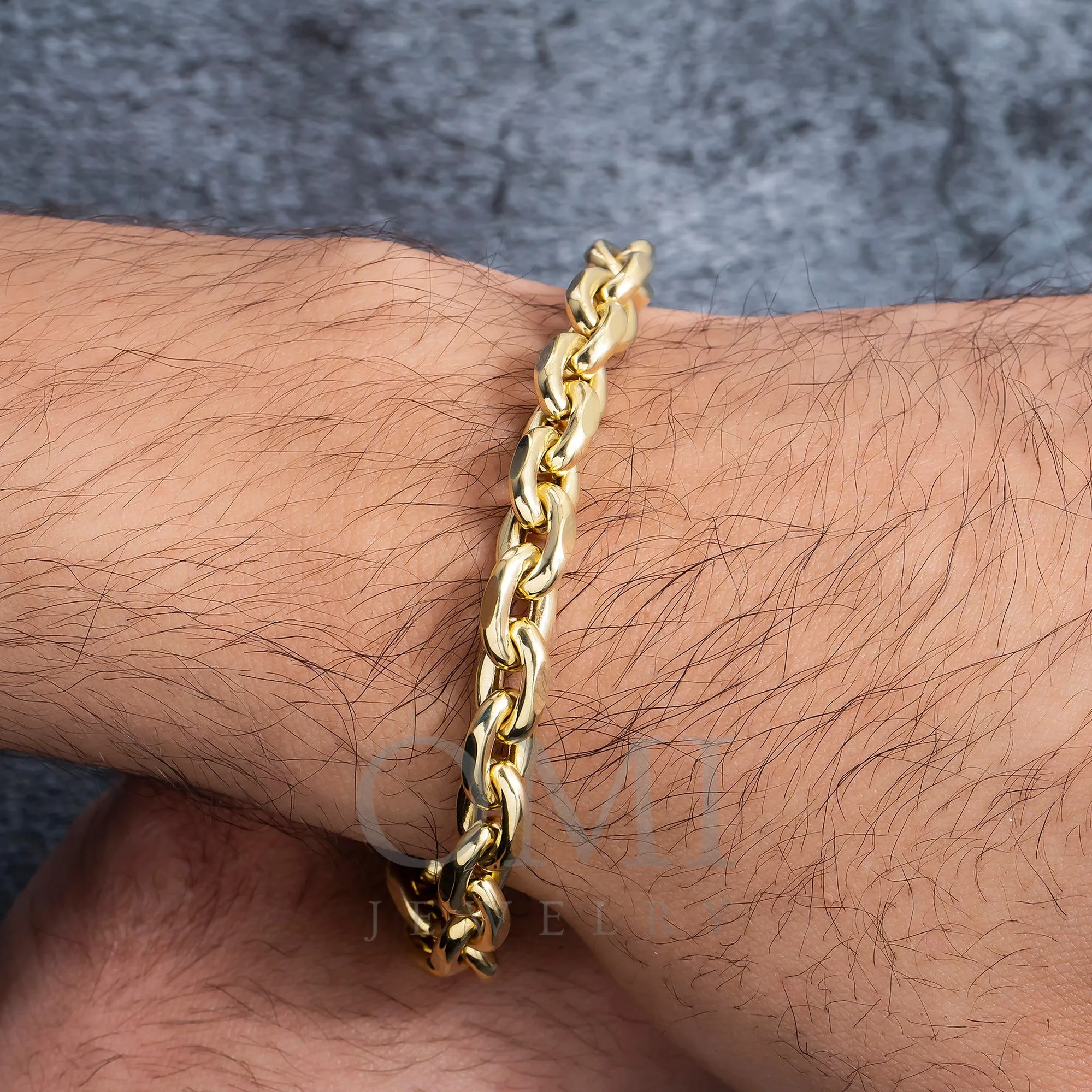 14K GOLD ROLO BELCHER CHAIN BRACELET