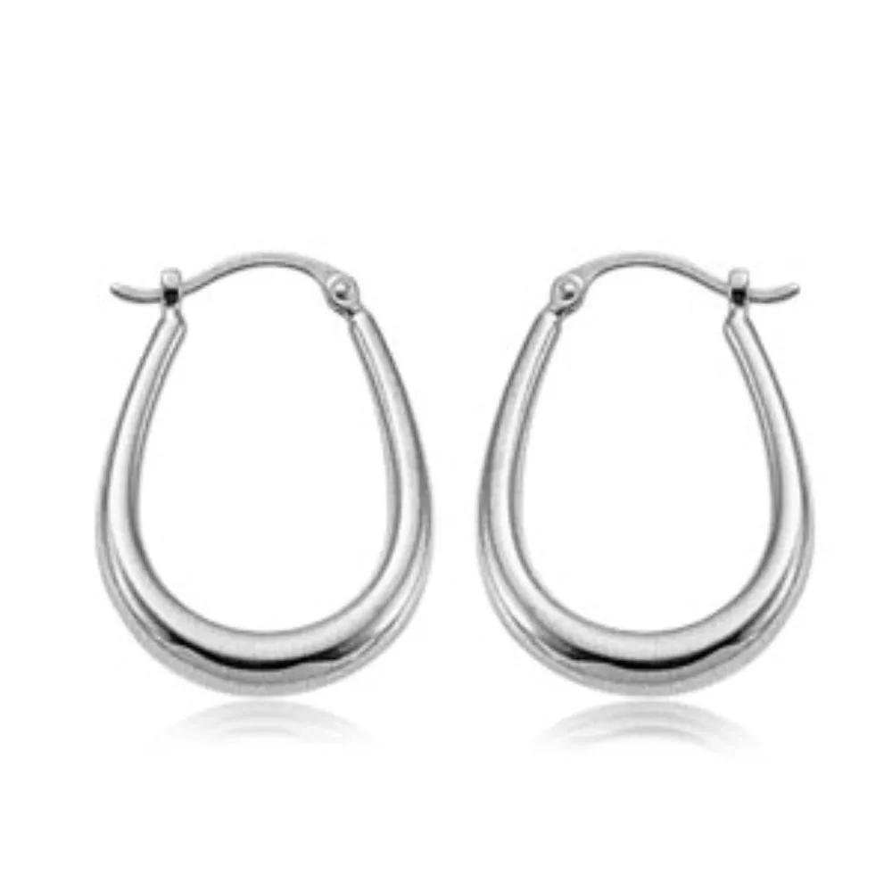 14k Gold U Shape Hoop Earrings