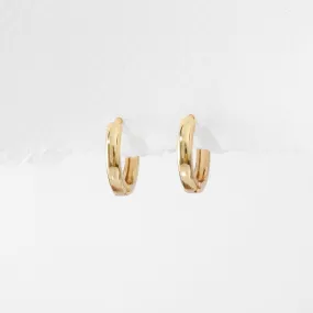 14k Huggie Sleeper Earrings • Chunky 14k Gold Filled Hoops • Non Tarnish Waterproof • Minimalist Summer Aesthetic • Perfect for Daily Wear