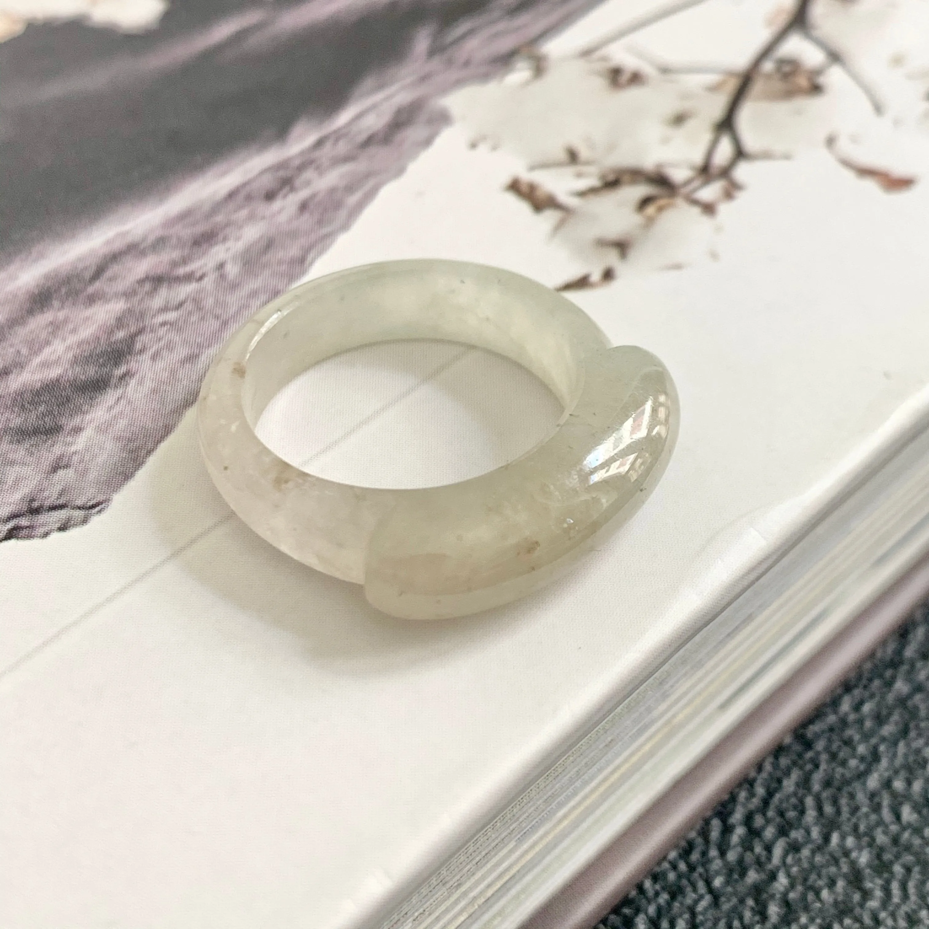 16mm A-Grade Natural Jadeite Ring Band No.161974