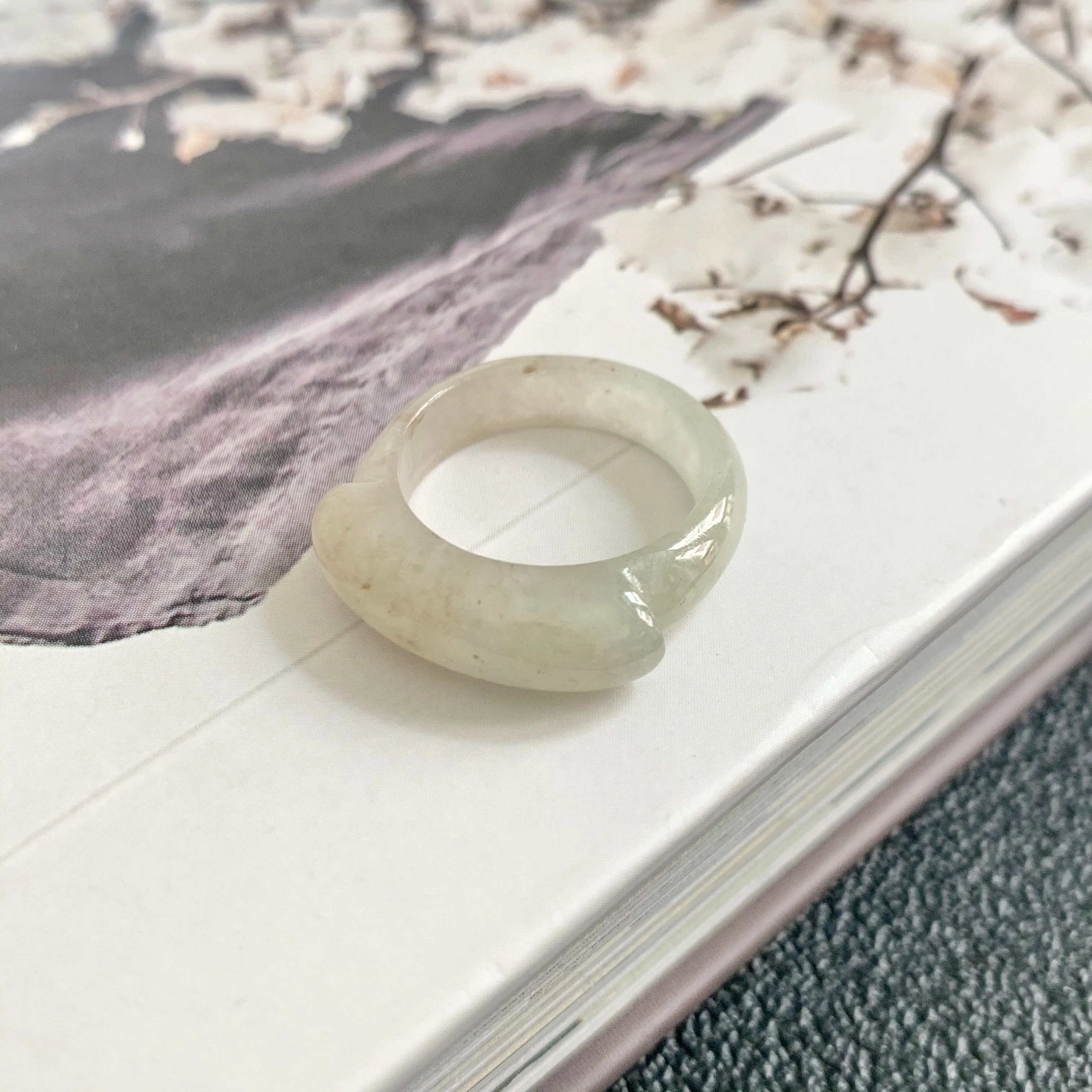 16mm A-Grade Natural Jadeite Ring Band No.161974