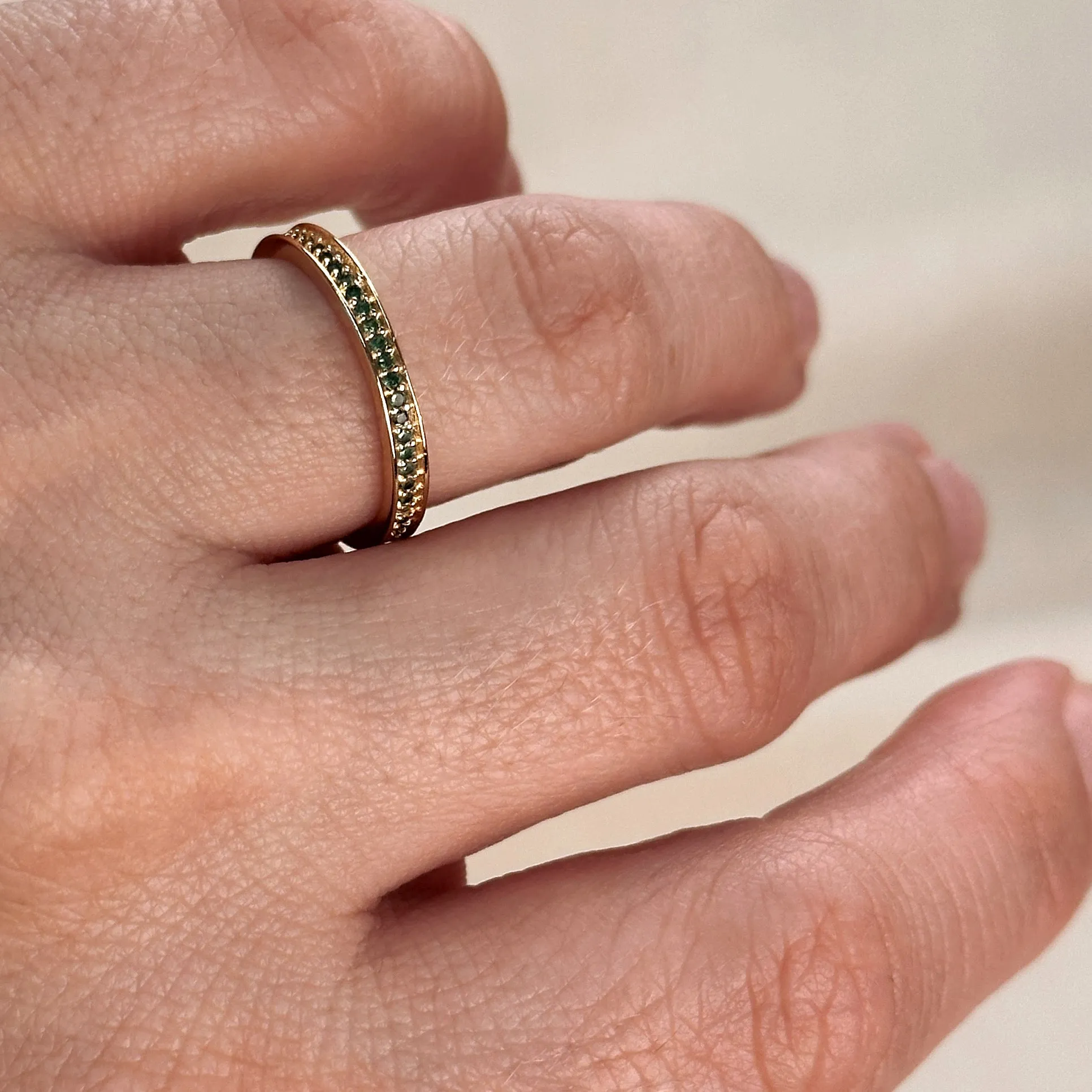 18k Gold Filled Eternity CZ Band Ring