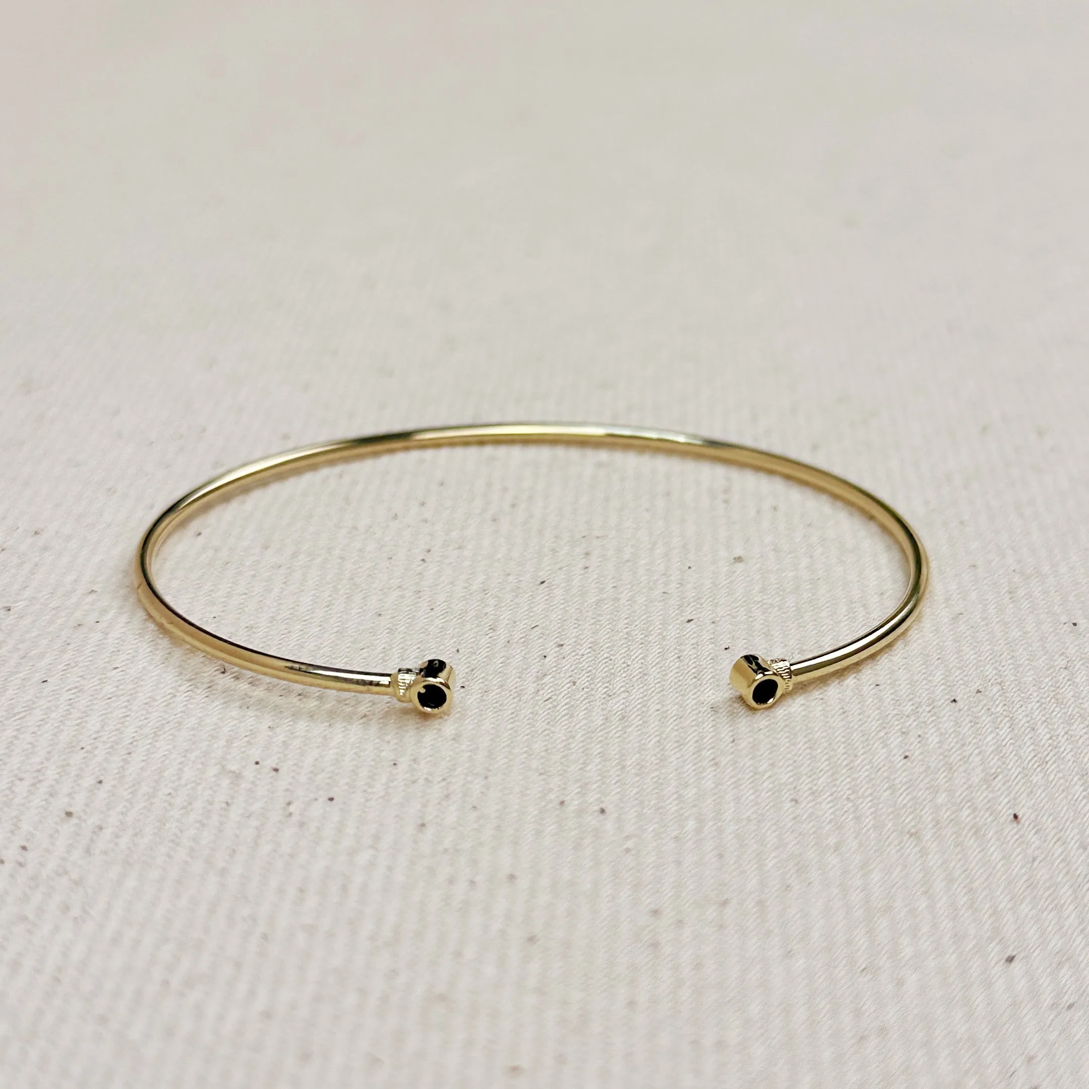 18k Gold Filled Open CZ Cuff Bracelet