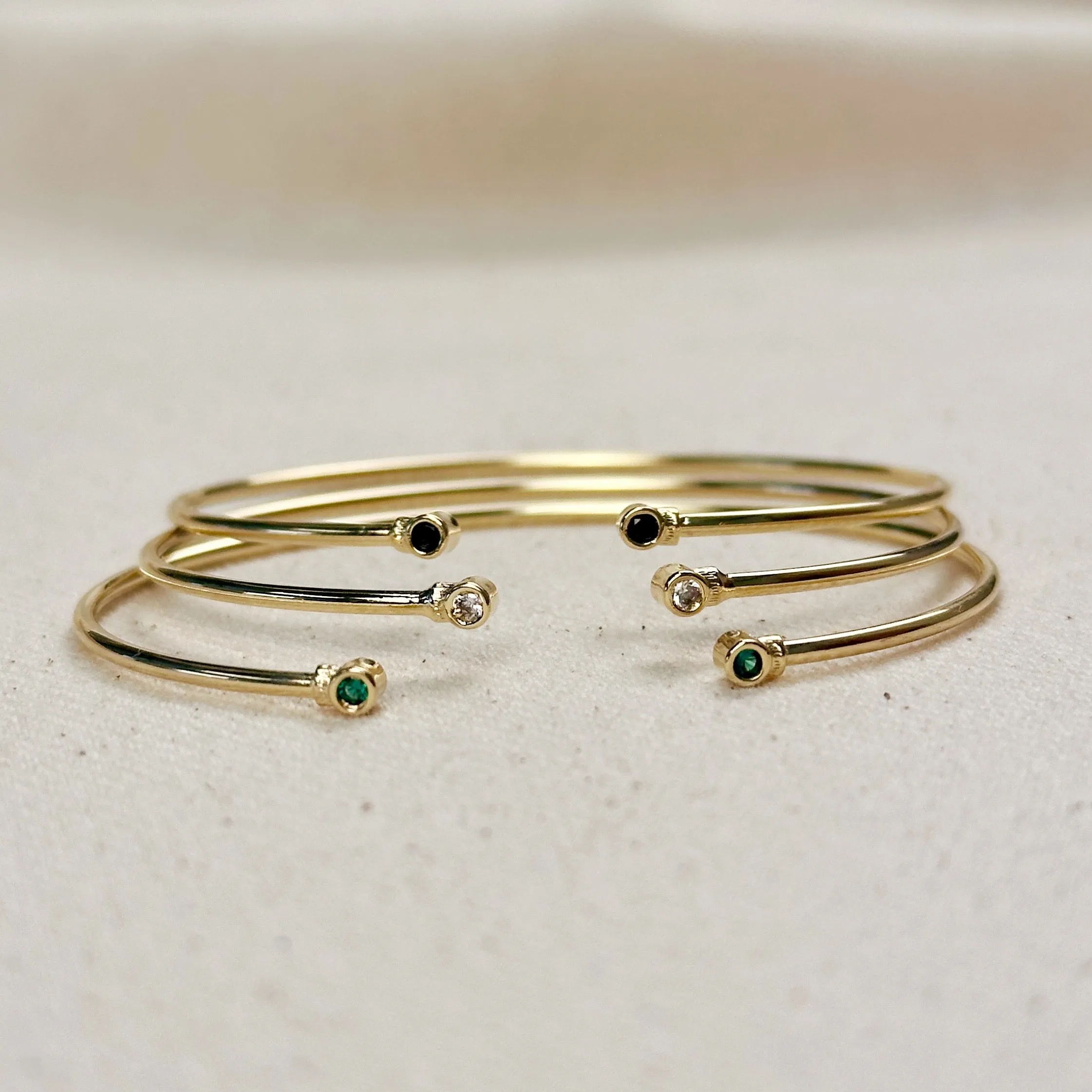 18k Gold Filled Open CZ Cuff Bracelet