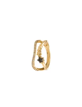 18K Gold Stellar Cascade Ring