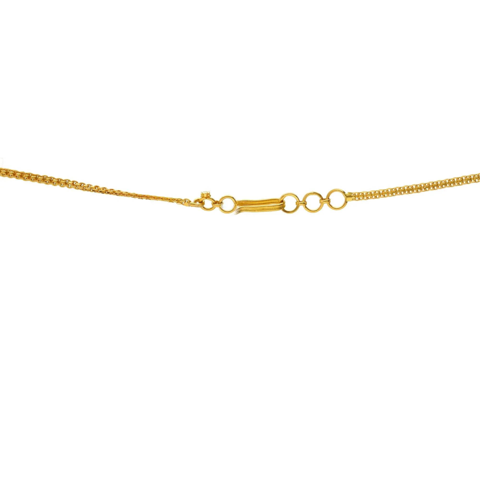 22K Gold Indian Flora Necklace