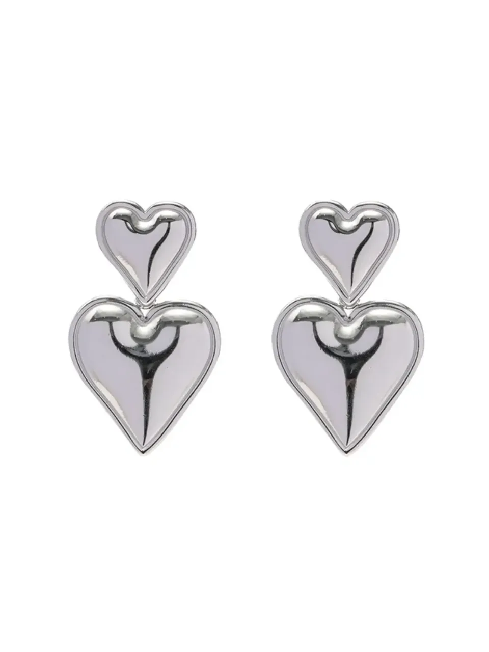 27 Double Heart Drop Earrings