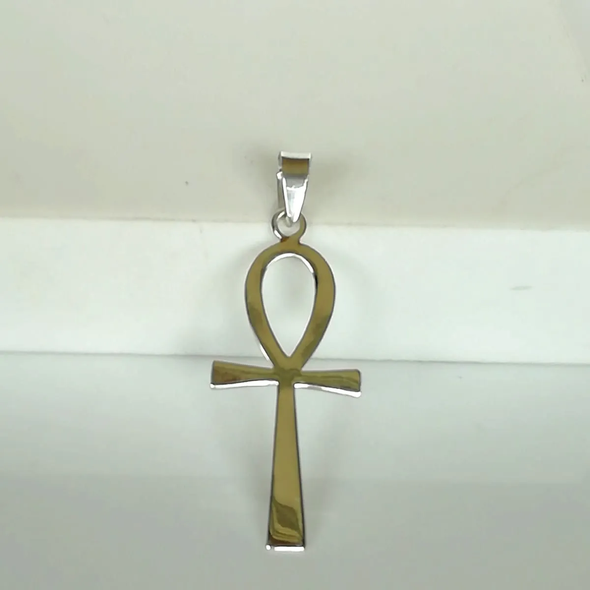 Ankh Cross Silver Pendant, Breath Of Life Silver Necklace, Bohemian Jewelry, Simple Neck Charm, Silver Pendant, Minimalist Necklace, PFA