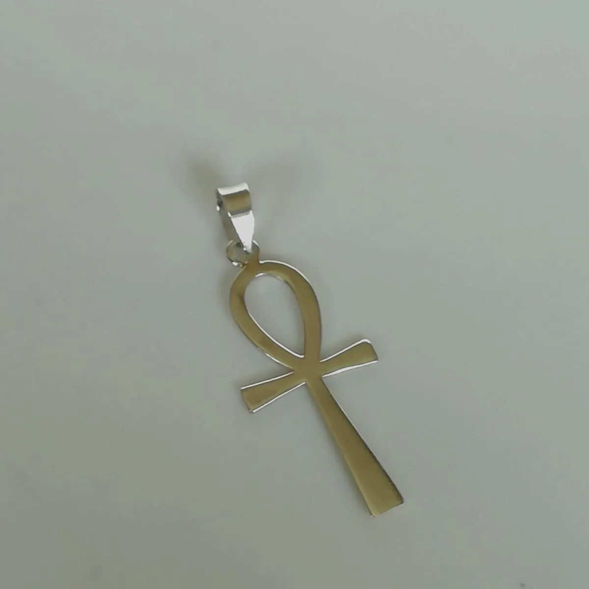 Ankh Cross Silver Pendant, Breath Of Life Silver Necklace, Bohemian Jewelry, Simple Neck Charm, Silver Pendant, Minimalist Necklace, PFA