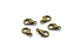 Antique Bronze Clasp, 50 Antique Bronze Lobster Clasps (10x5mm) Antique Bronze A0366