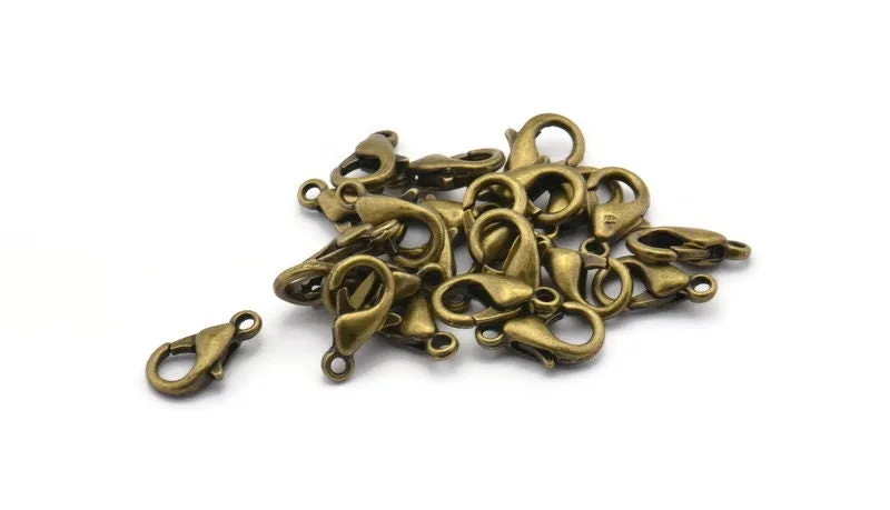 Antique Bronze Clasp, 50 Antique Bronze Lobster Clasps (10x5mm) Antique Bronze A0366