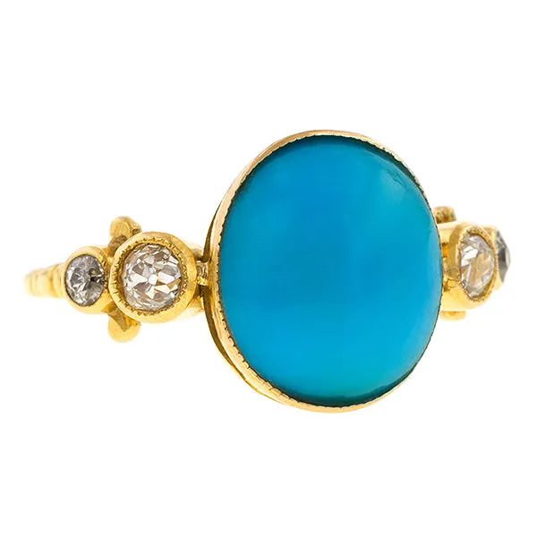 Antique Turquoise & Diamond Ring