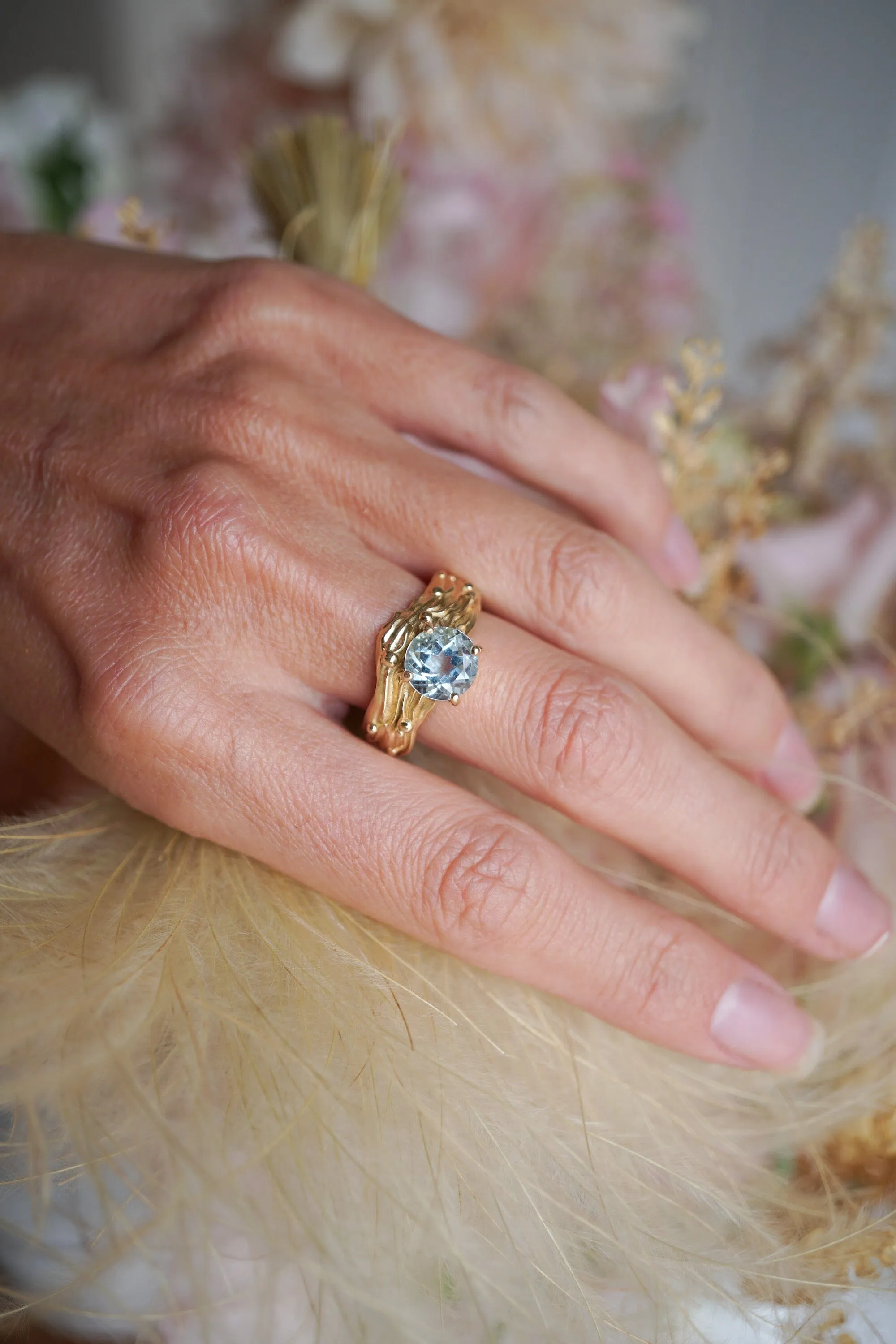 Aquamarine Water Ring