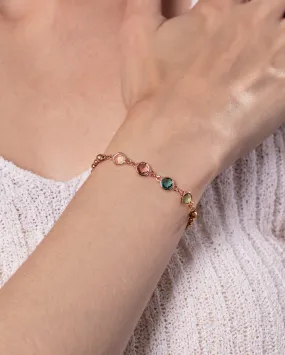 Artemis Ball Chain Birthstone Bracelet