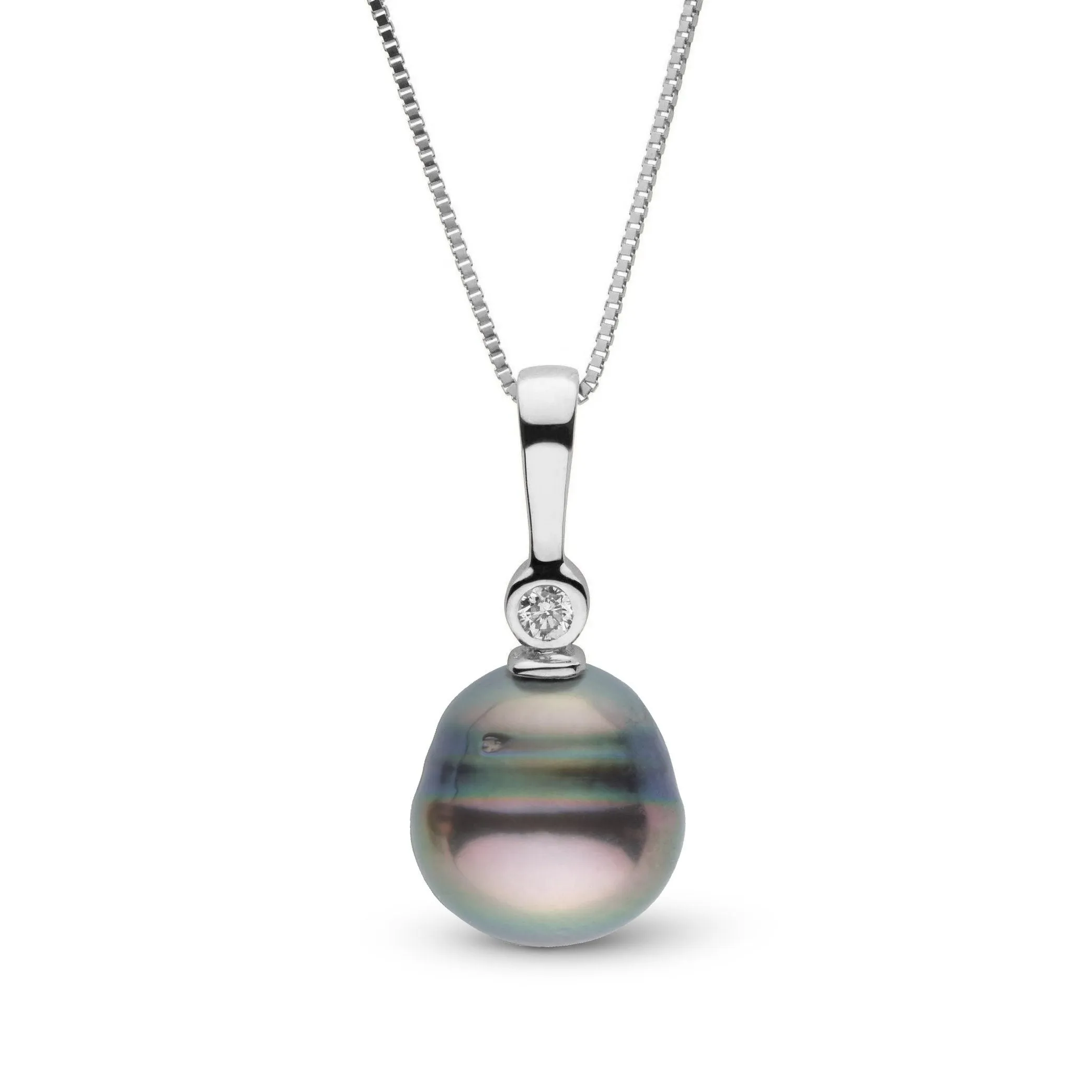 Aspire Collection 8.0-9.0 mm Baroque Tahitian Pearl & Diamond Pendant