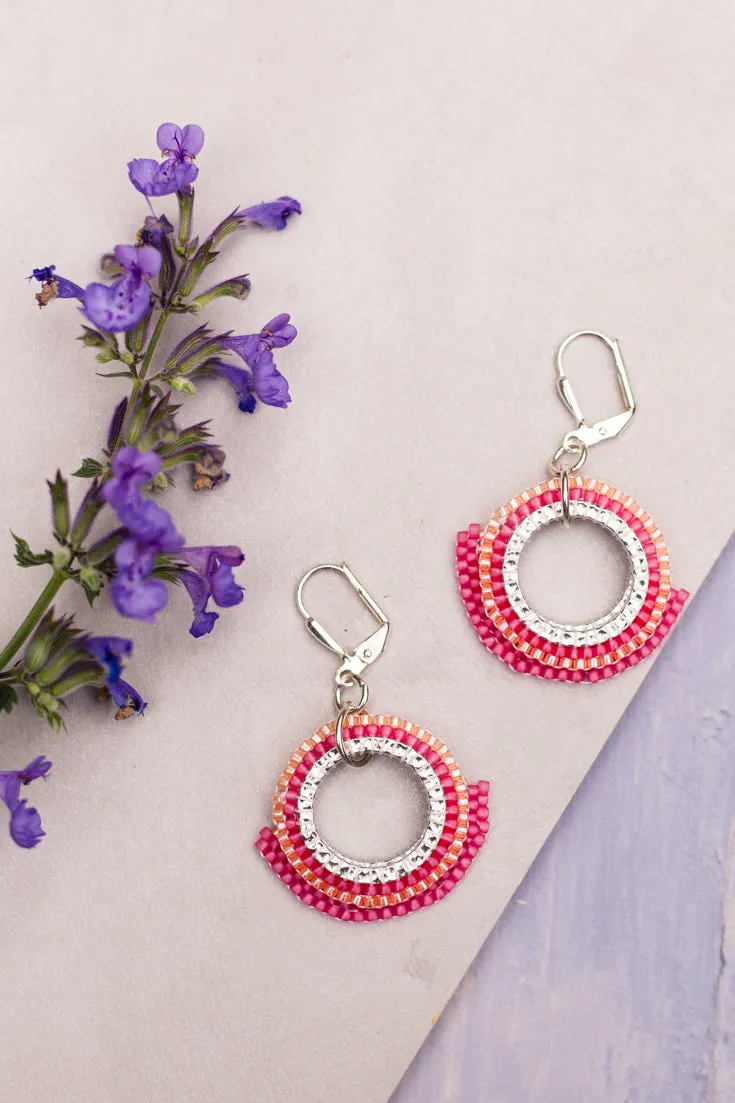 Belle Pink Drop Earrings