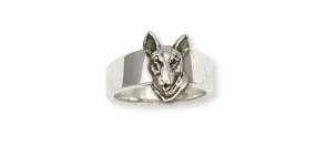 Bull Terrier Ring Handmade Sterling Silver Dog Jewelry BU4-R