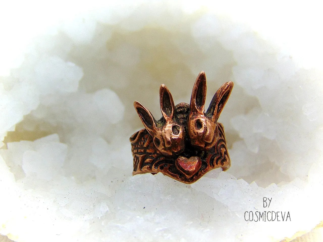 Bunny Love Copper Ring US Size 7.5 Ring