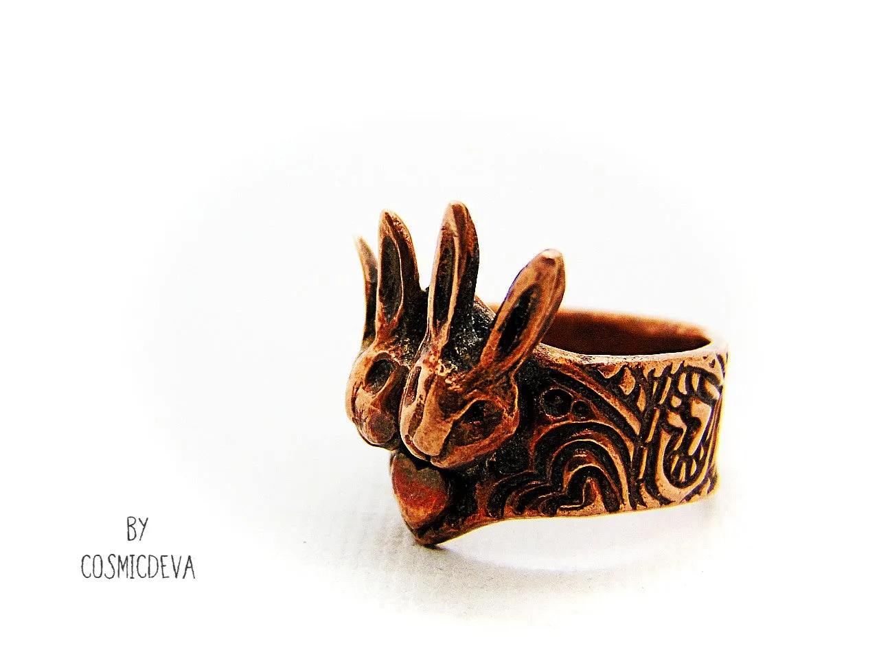 Bunny Love Copper Ring US Size 7.5 Ring