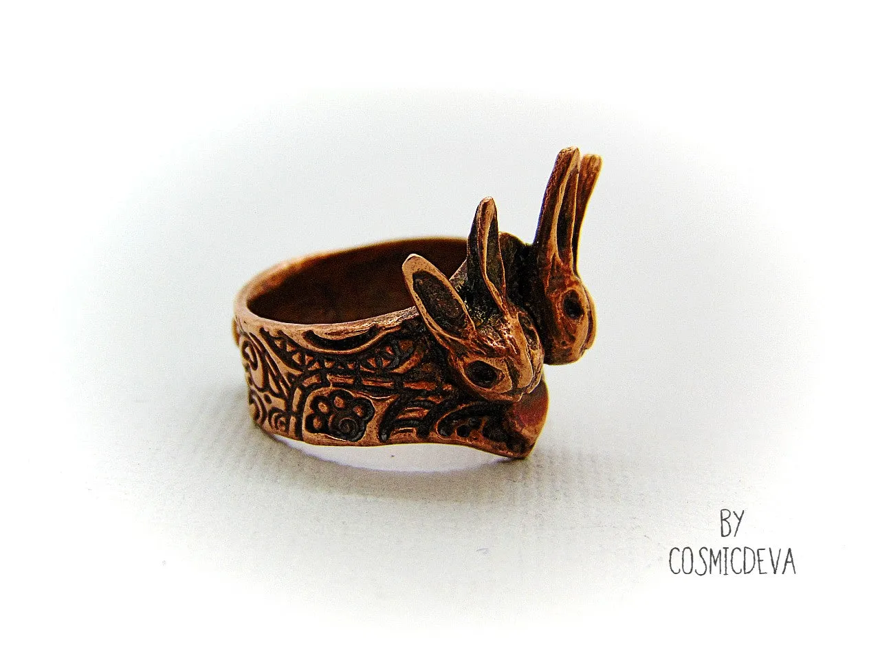 Bunny Love Copper Ring US Size 7.5 Ring