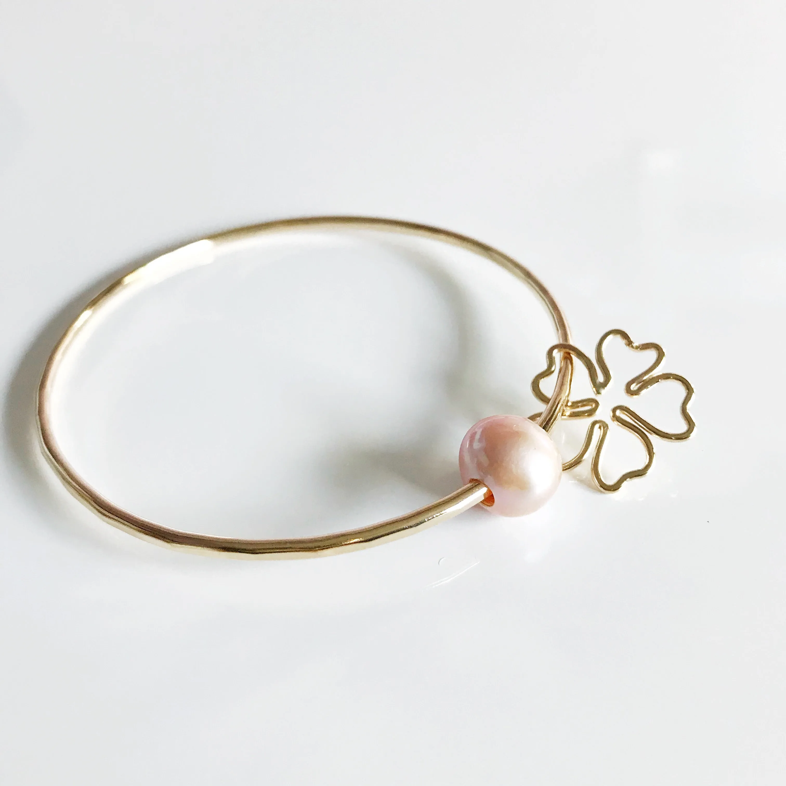 Cherry Blossom bangle- pink pearl (B354)