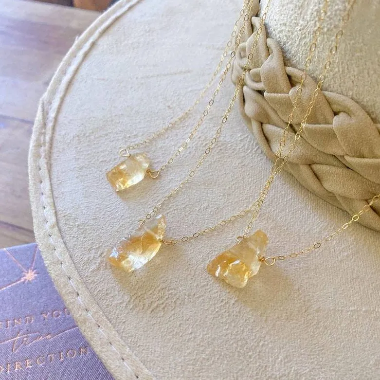 Citrine Joy Gold Necklace