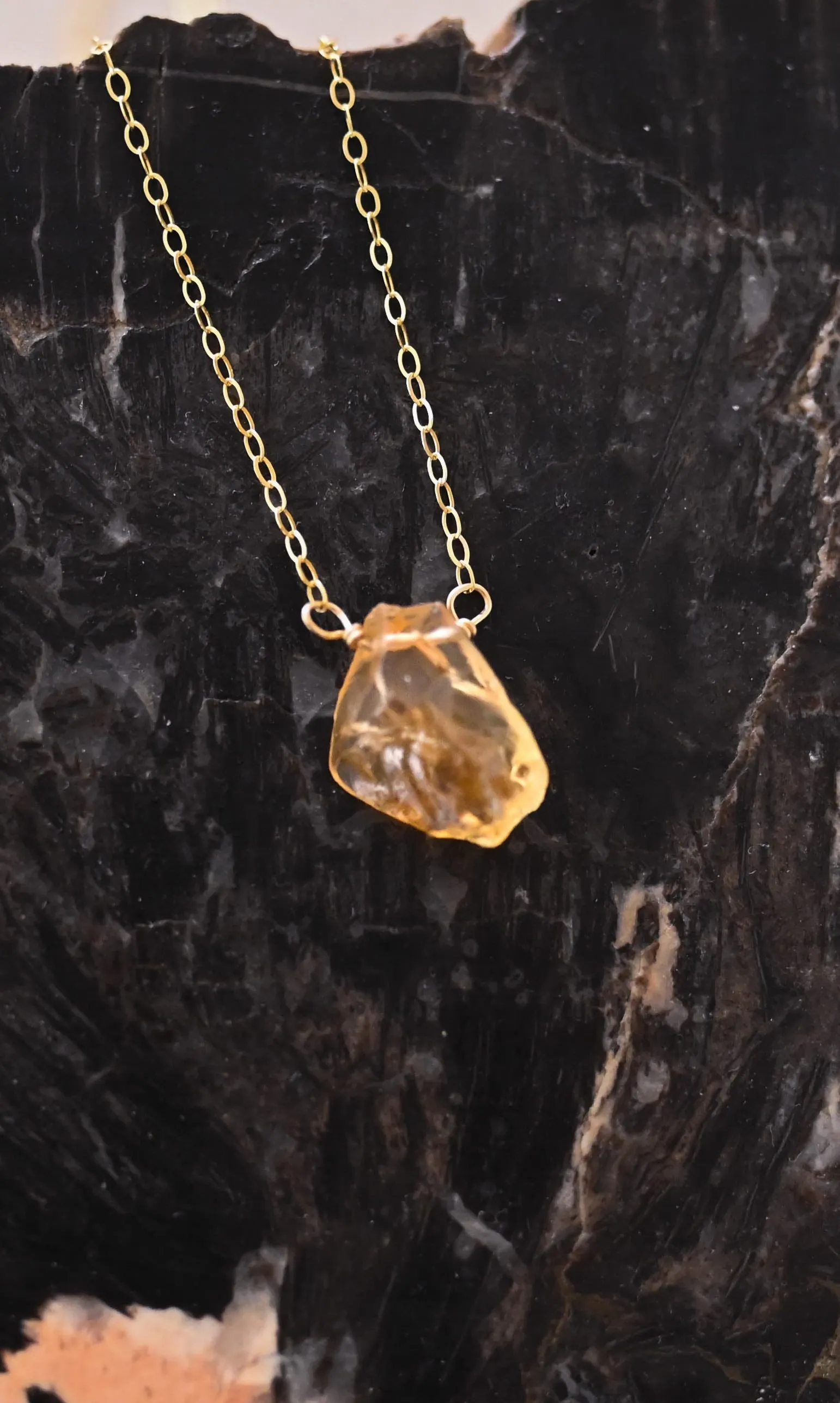 Citrine Joy Gold Necklace