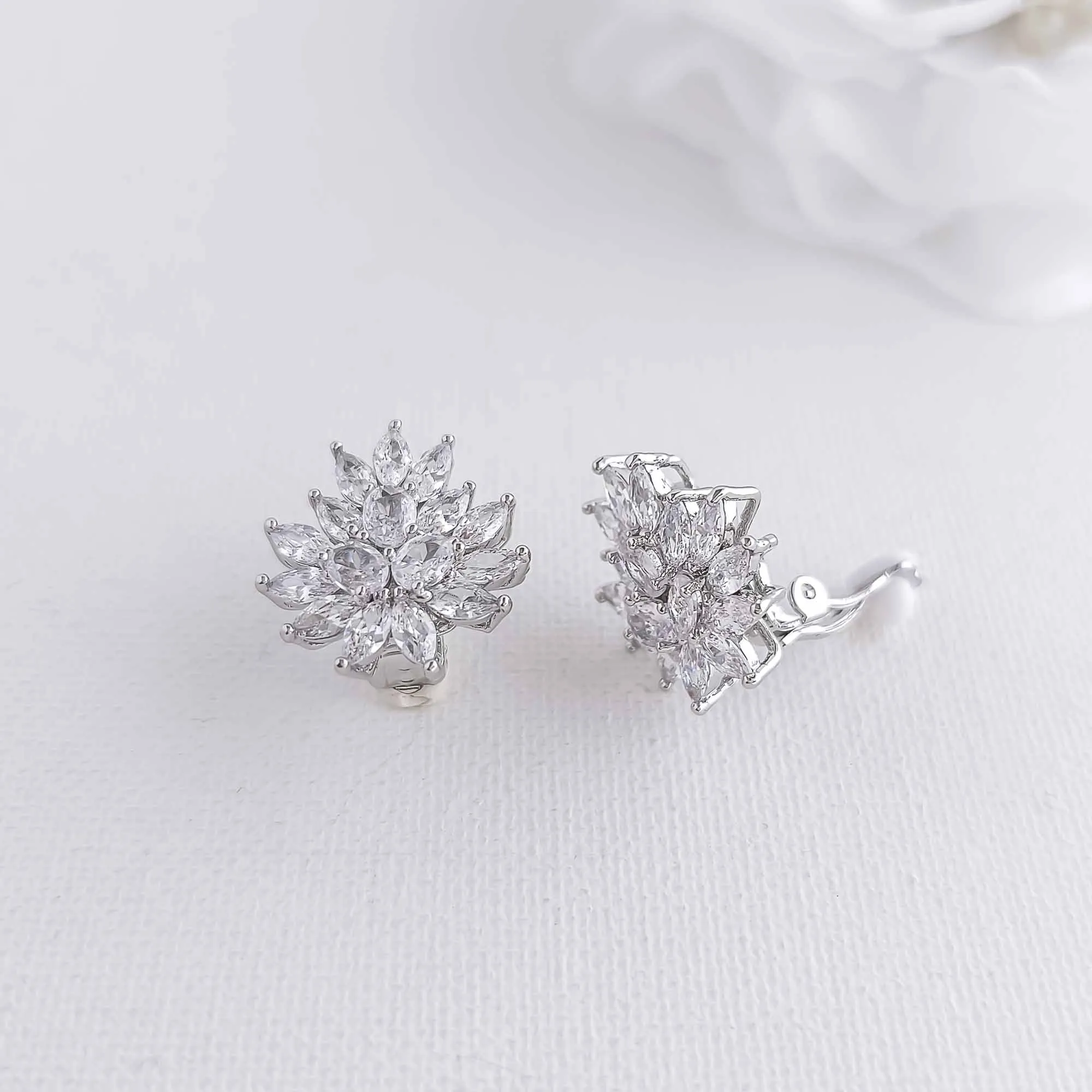 Clip On Stud Earrings-Amanda