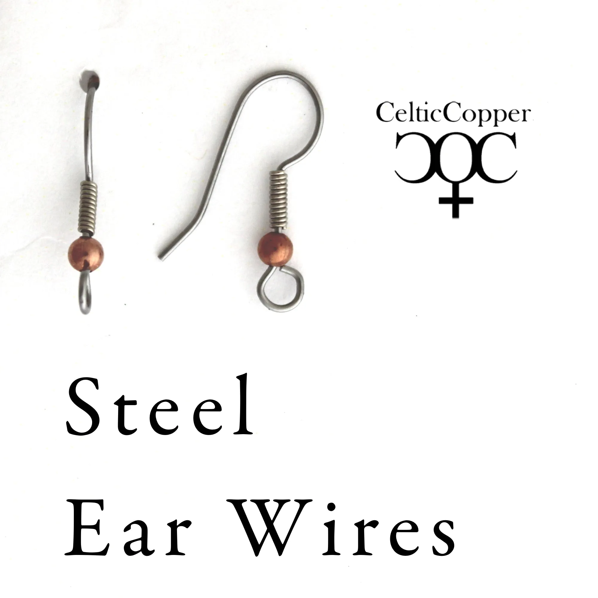 Copper Drop Earrings With Handmade Copper Pipeline Beads