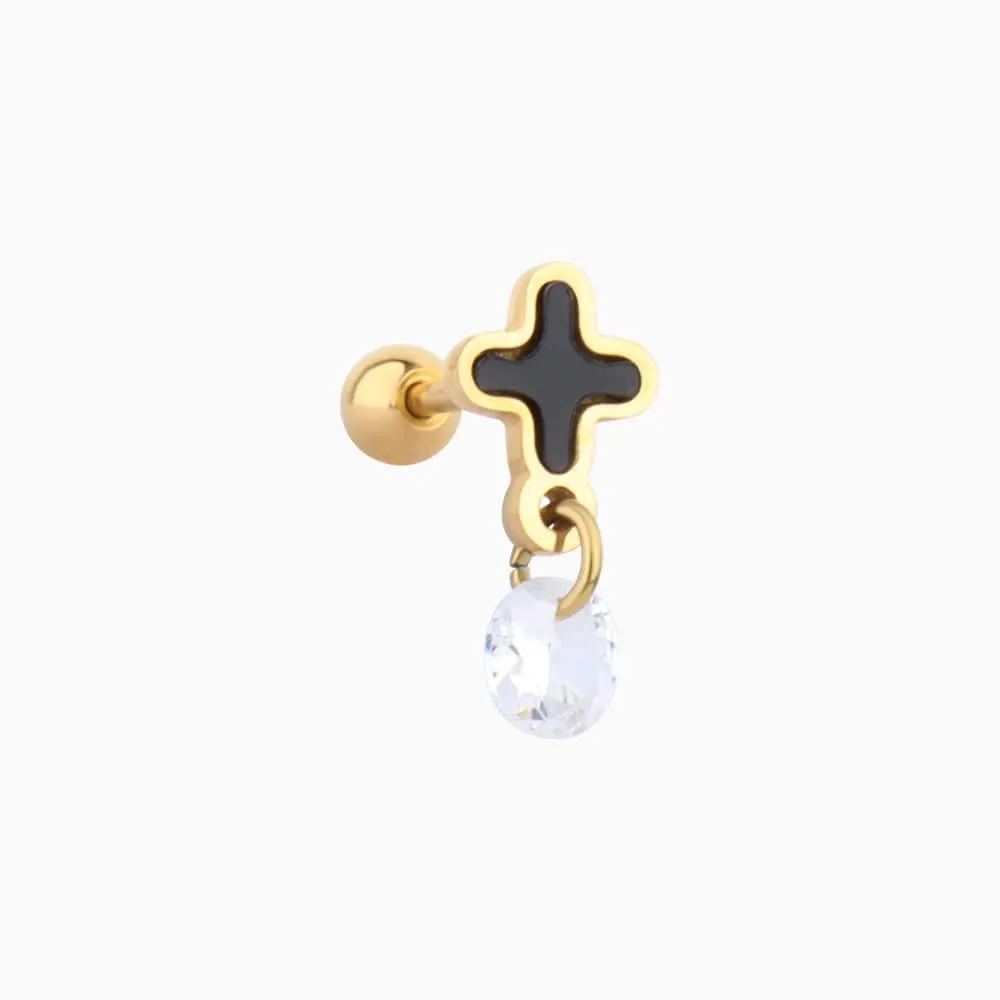 Cross Drop Stud