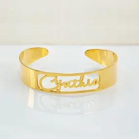 Cutout Script Name Bangle