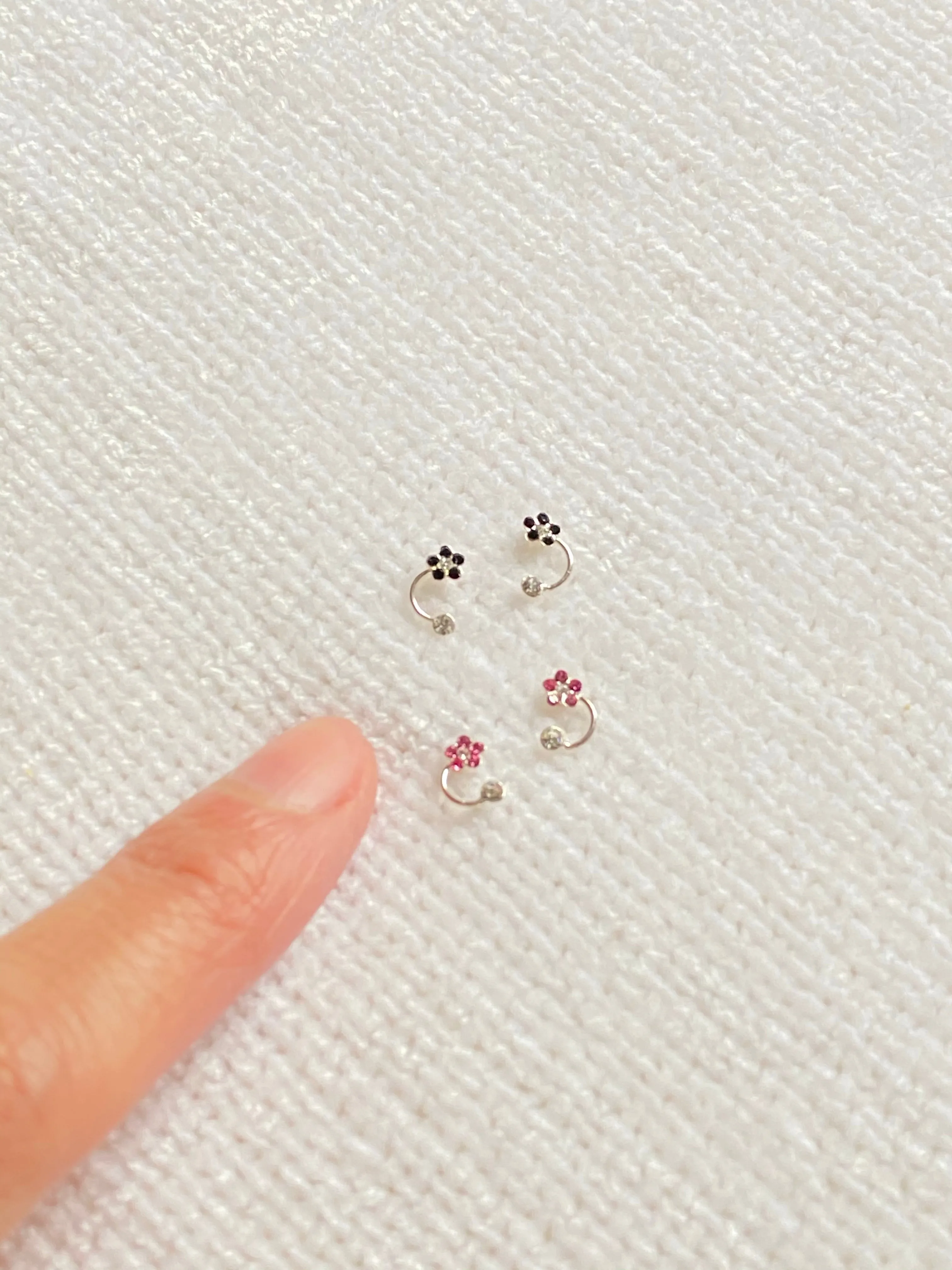 Cz Flower 925 Sterling Silver Stud Earrings