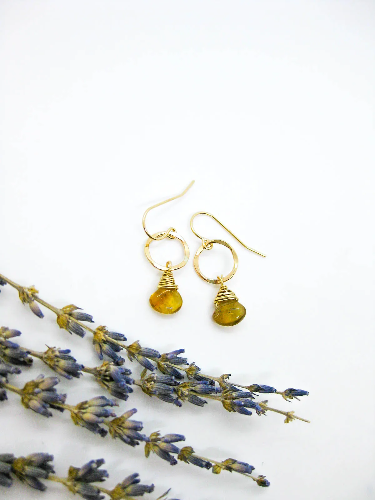 Daisy: Citrine Earrings - e736