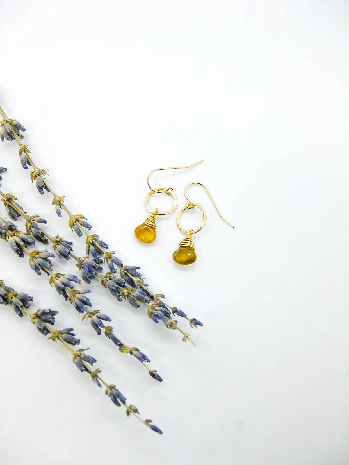 Daisy: Citrine Earrings - e736