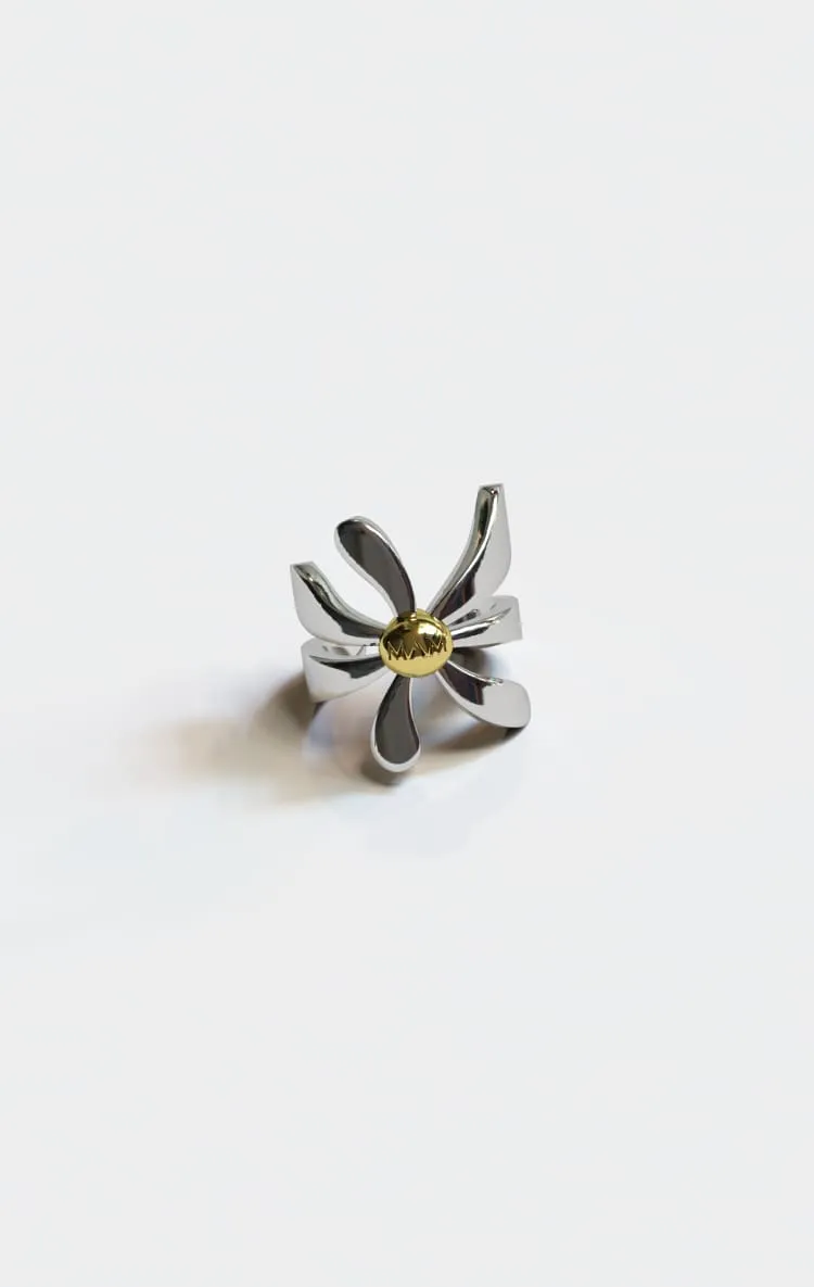 Daisy flower midi ring