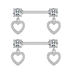 Dangling Hearts Nipple Bar