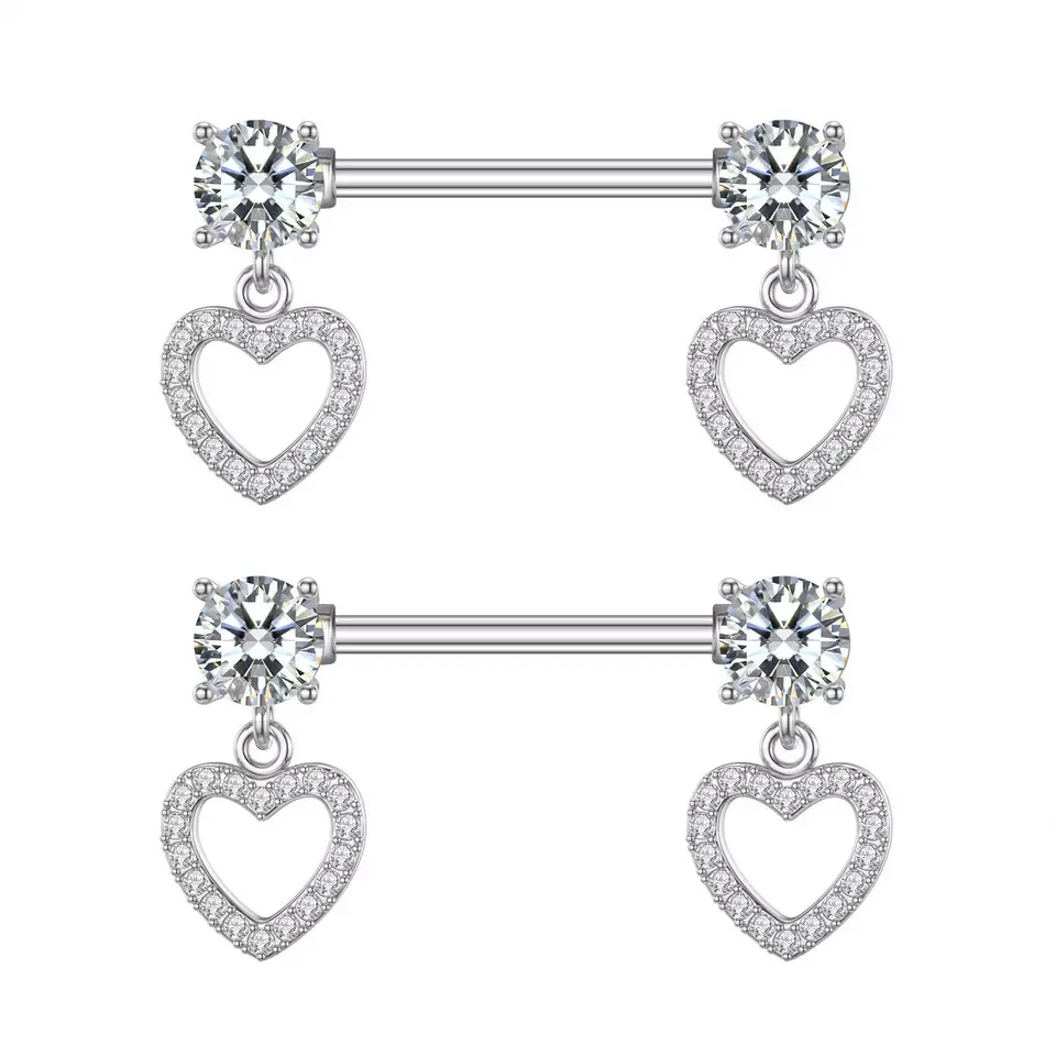 Dangling Hearts Nipple Bar