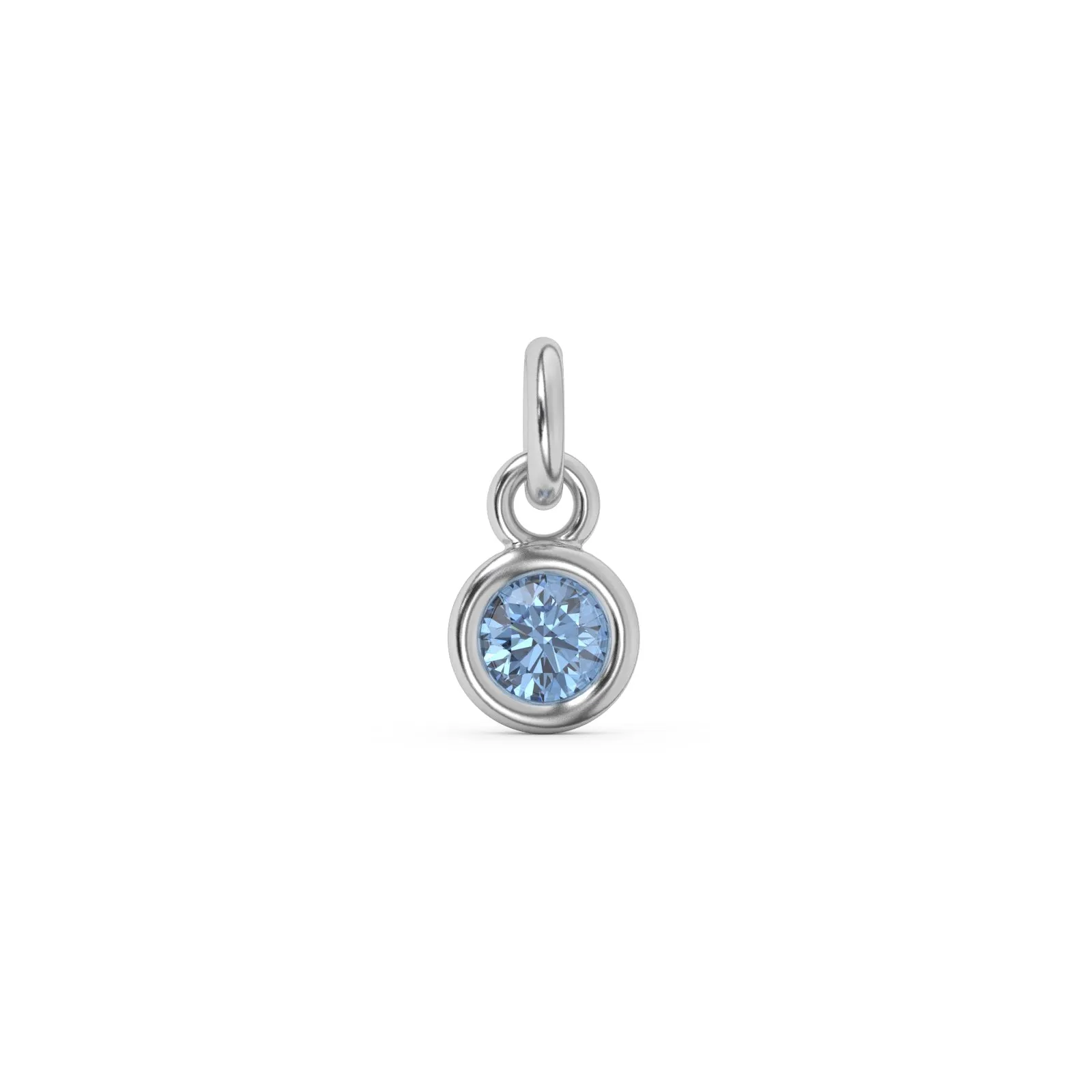 December Birthstone Charm | Sterling Silver