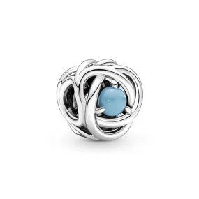 December Turquoise Blue Eternity Circle Charm 790064C02