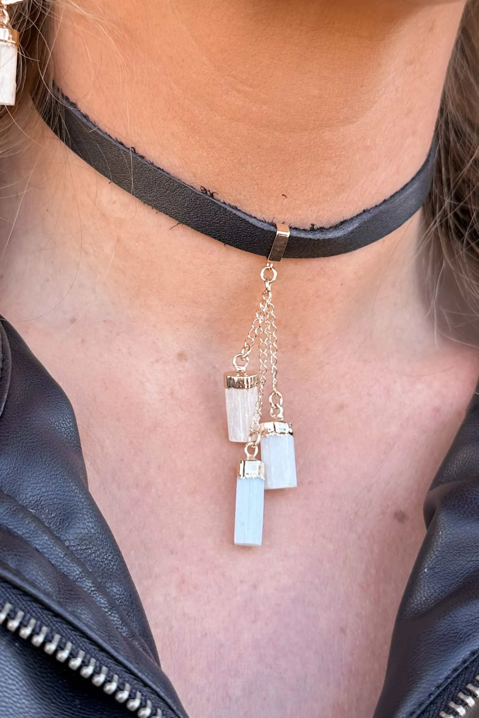 Devoted To My Highest Energy Selenite Choker