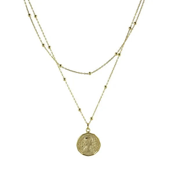 DOUBLE LAYER COIN NECKLACE