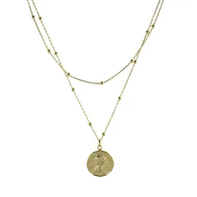 DOUBLE LAYER COIN NECKLACE