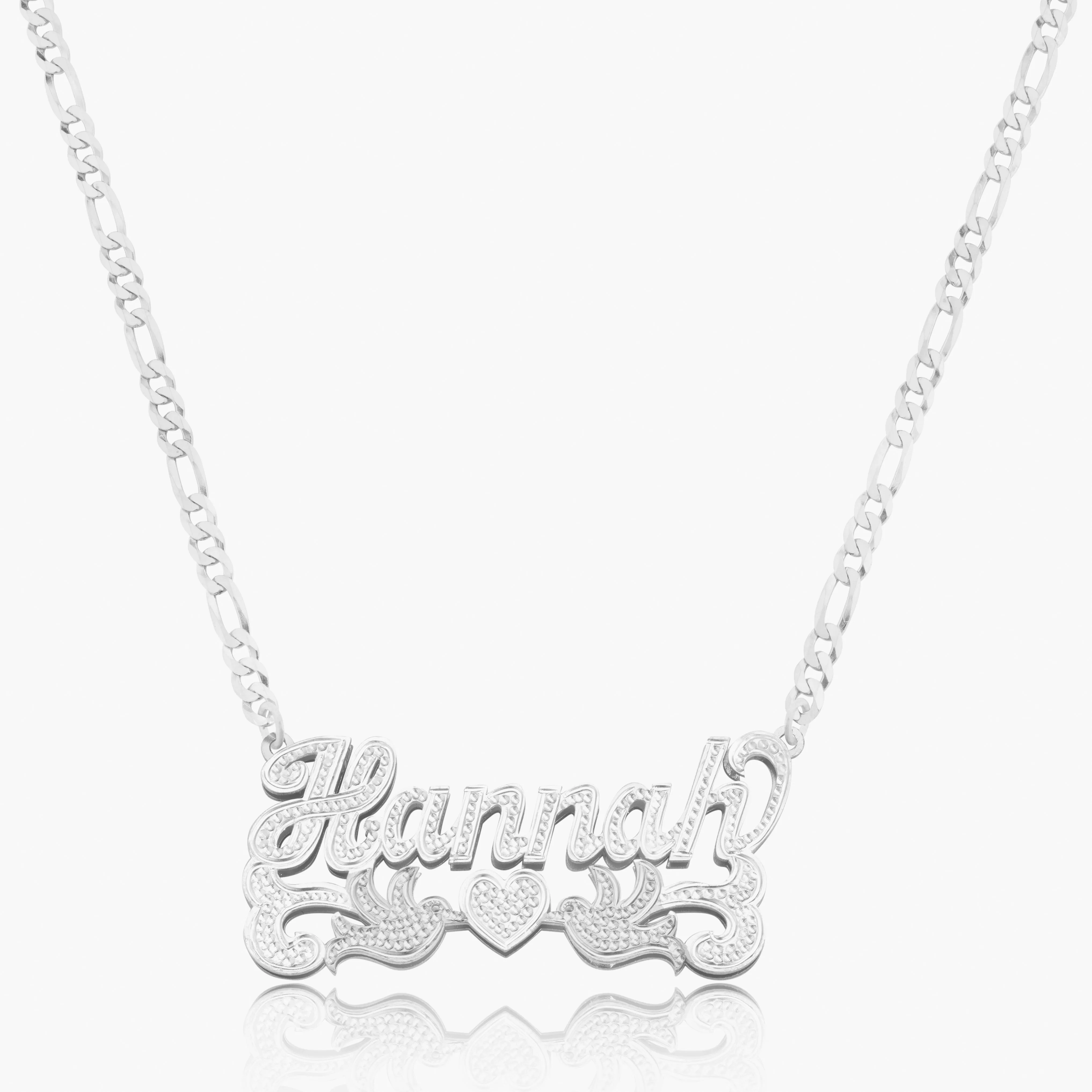 Double Plated Love Bird Name Necklace