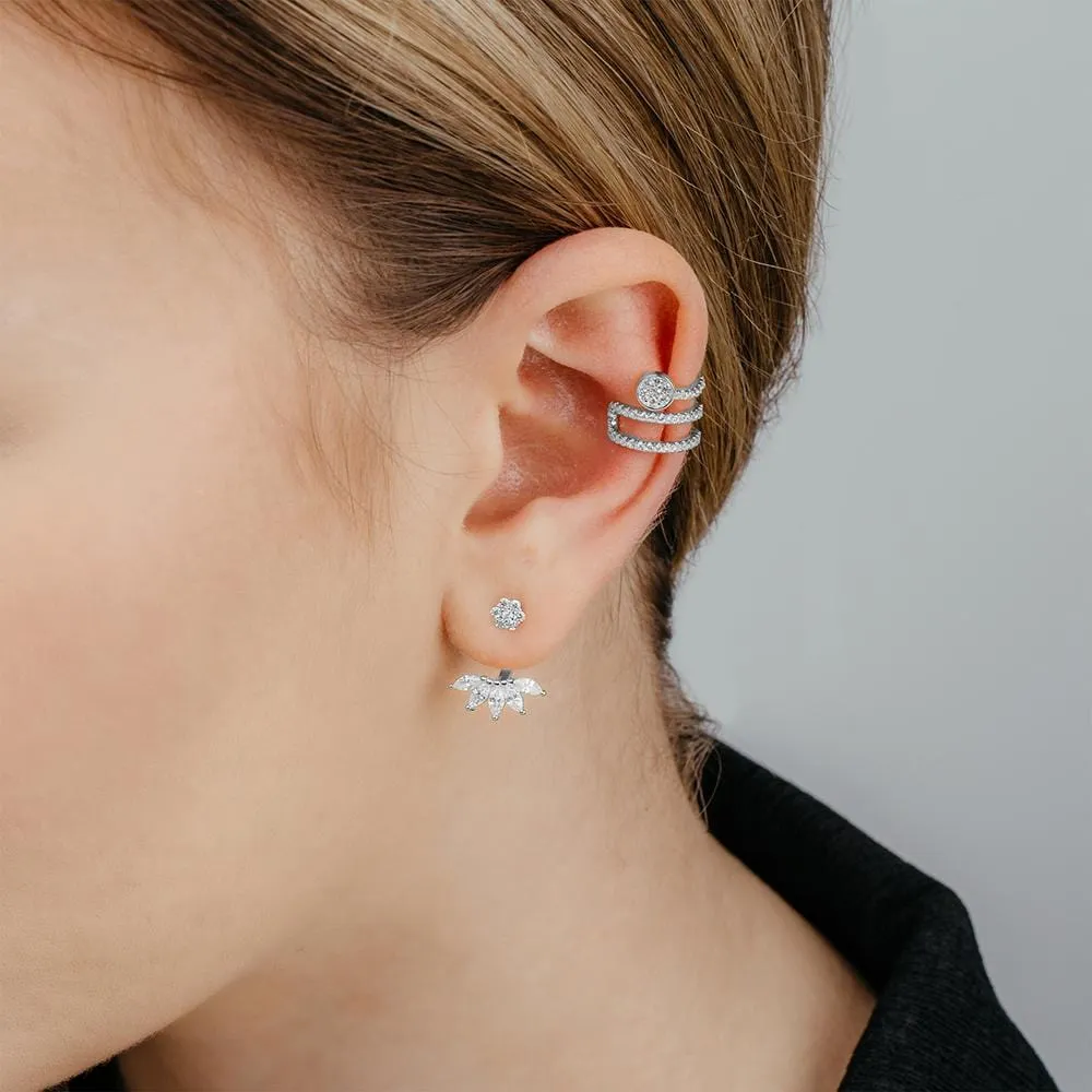 Ear Jacket Blanc Plata