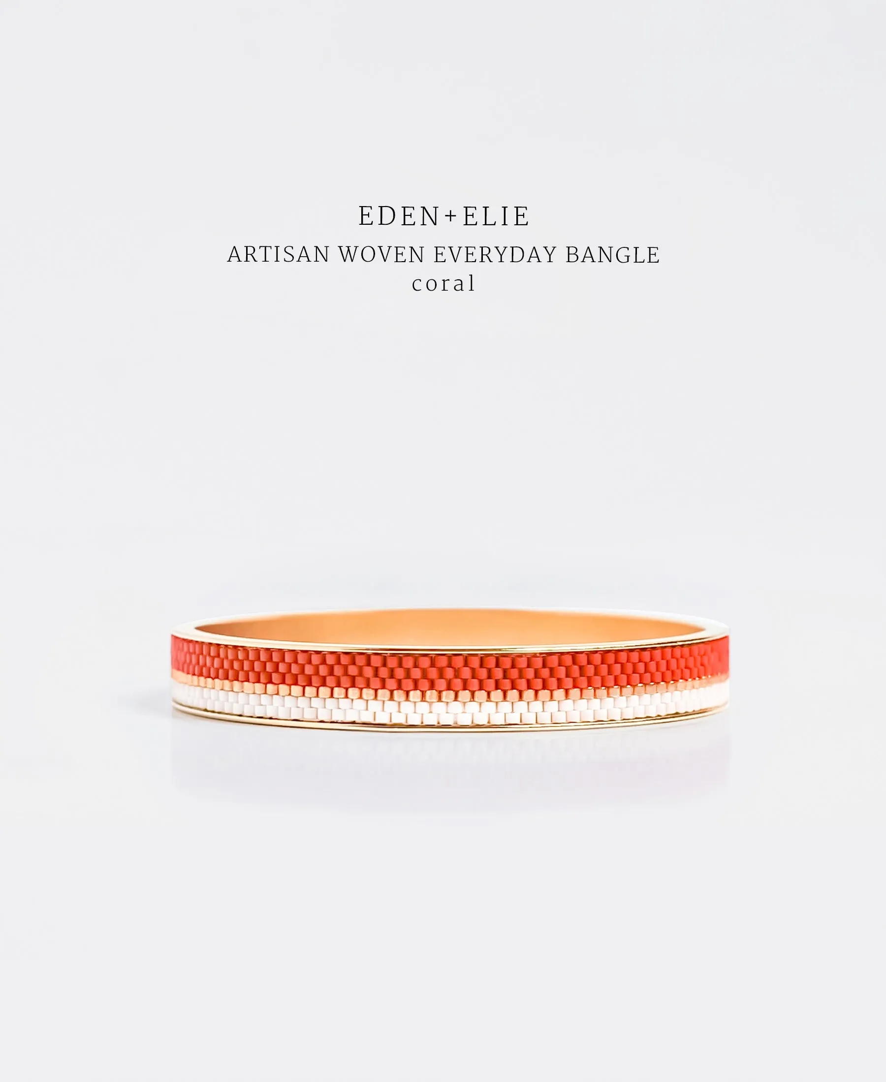 EDEN   ELIE Everyday adjustable length necklace   bangle set - coral red