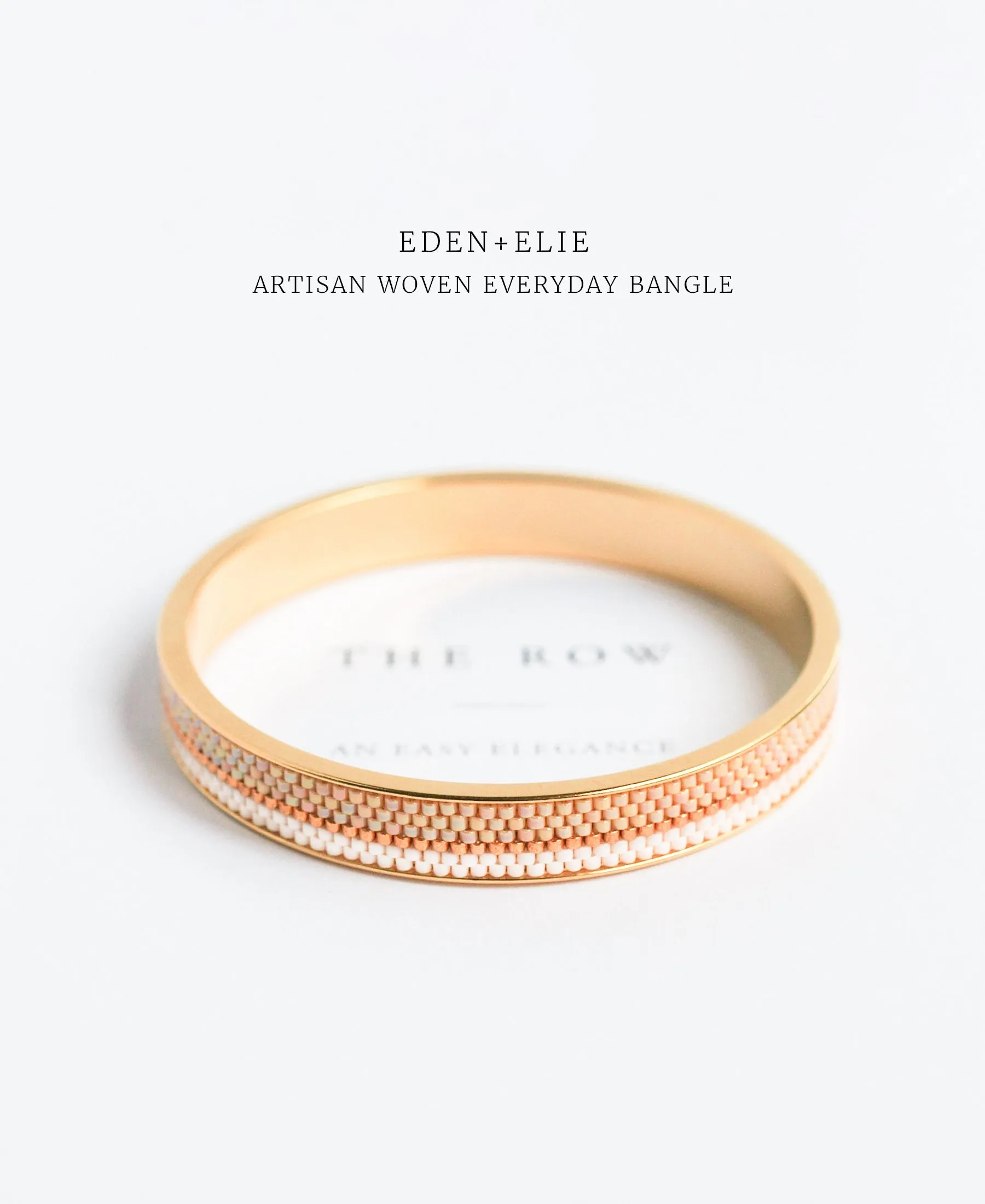 EDEN   ELIE Everyday gold narrow bangle - emerald green